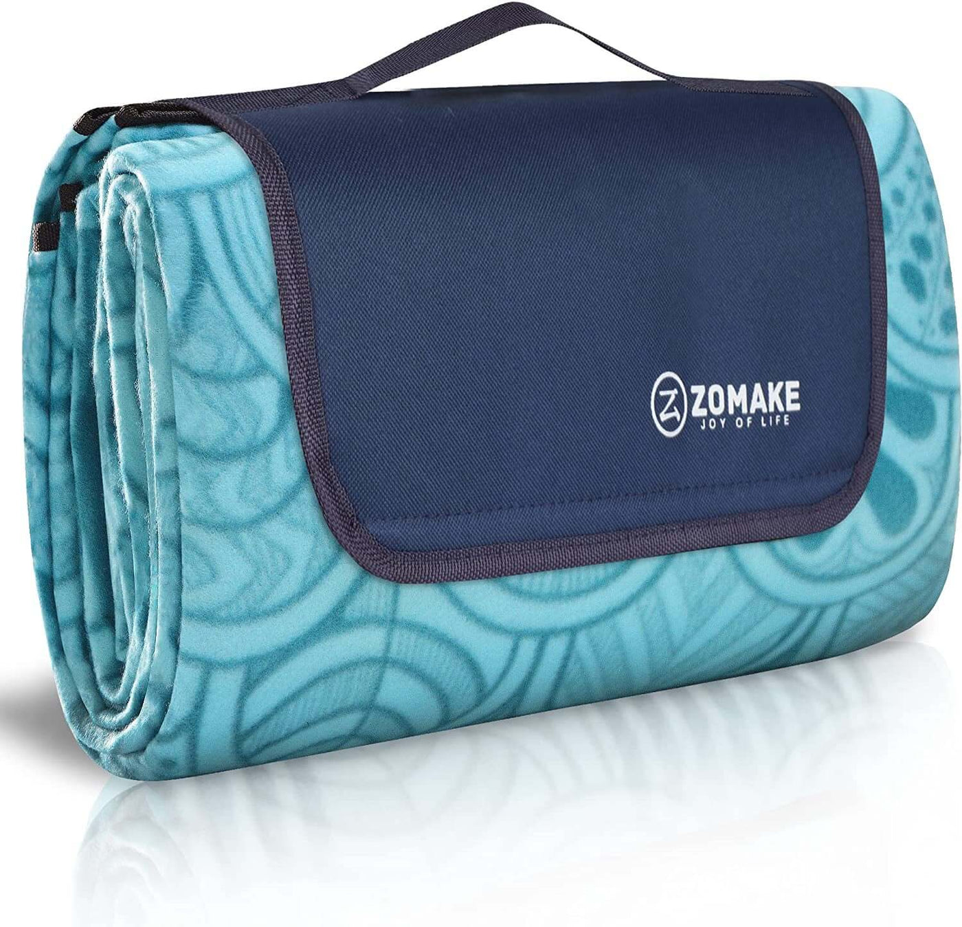 Picnic Blanket - Waterproof, Foldable, Sandproof - 79"X79" Concert, Beach, Yard, Outdoor Grass Blanket - Large (Peacock Blue)
