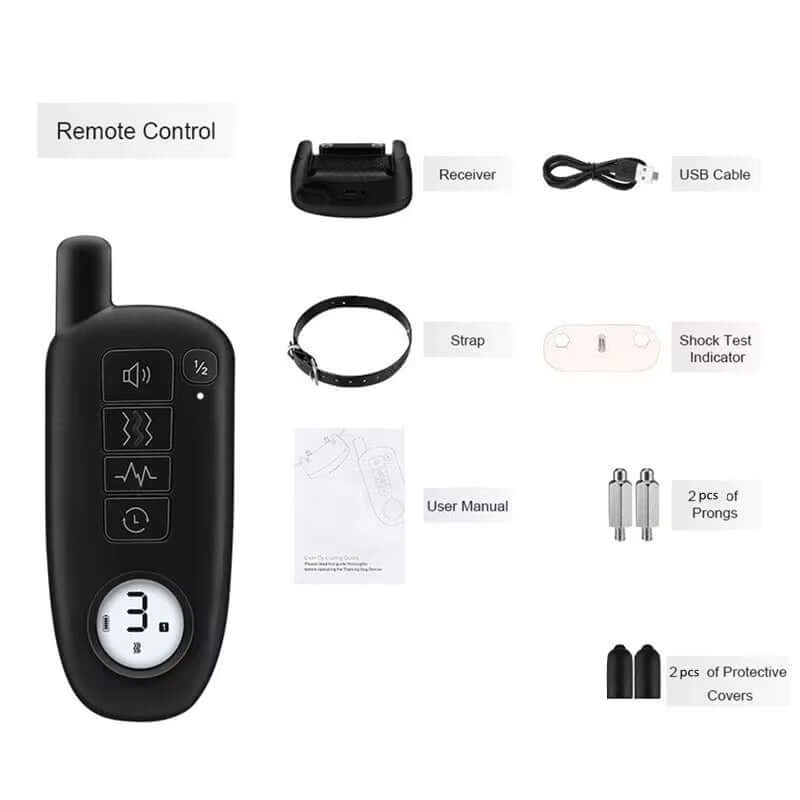1000Ft Range Dog Training Collar Waterproof Electric Shock Vibration Sound Dogs Bark Collar for Small Medium Large Dogs Trainer