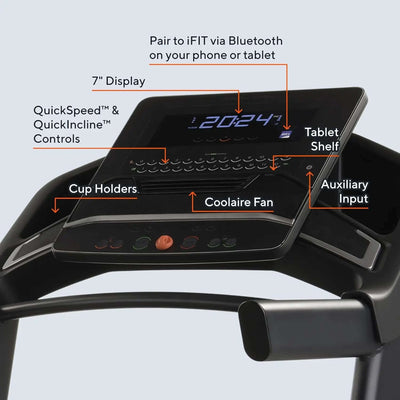 Proform Carbon TLX; All-New Treadmill for Walking and Running with Built-In Fan and Space-Saving Design