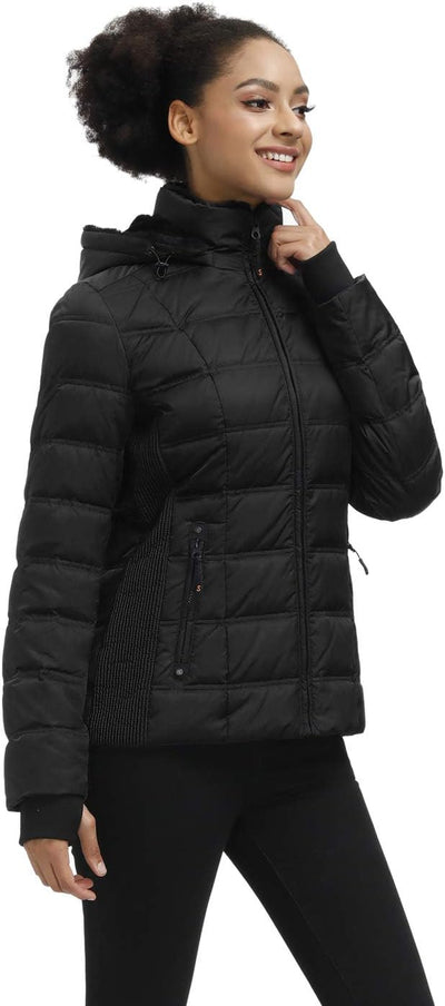 Womens Hooded Down Puffer Coat