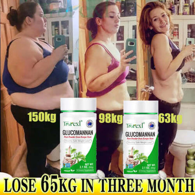 100PCS Glucomannan Powder, Weight Loss| Vegan & Vegetarian | Non-Gmo, Gluten Free