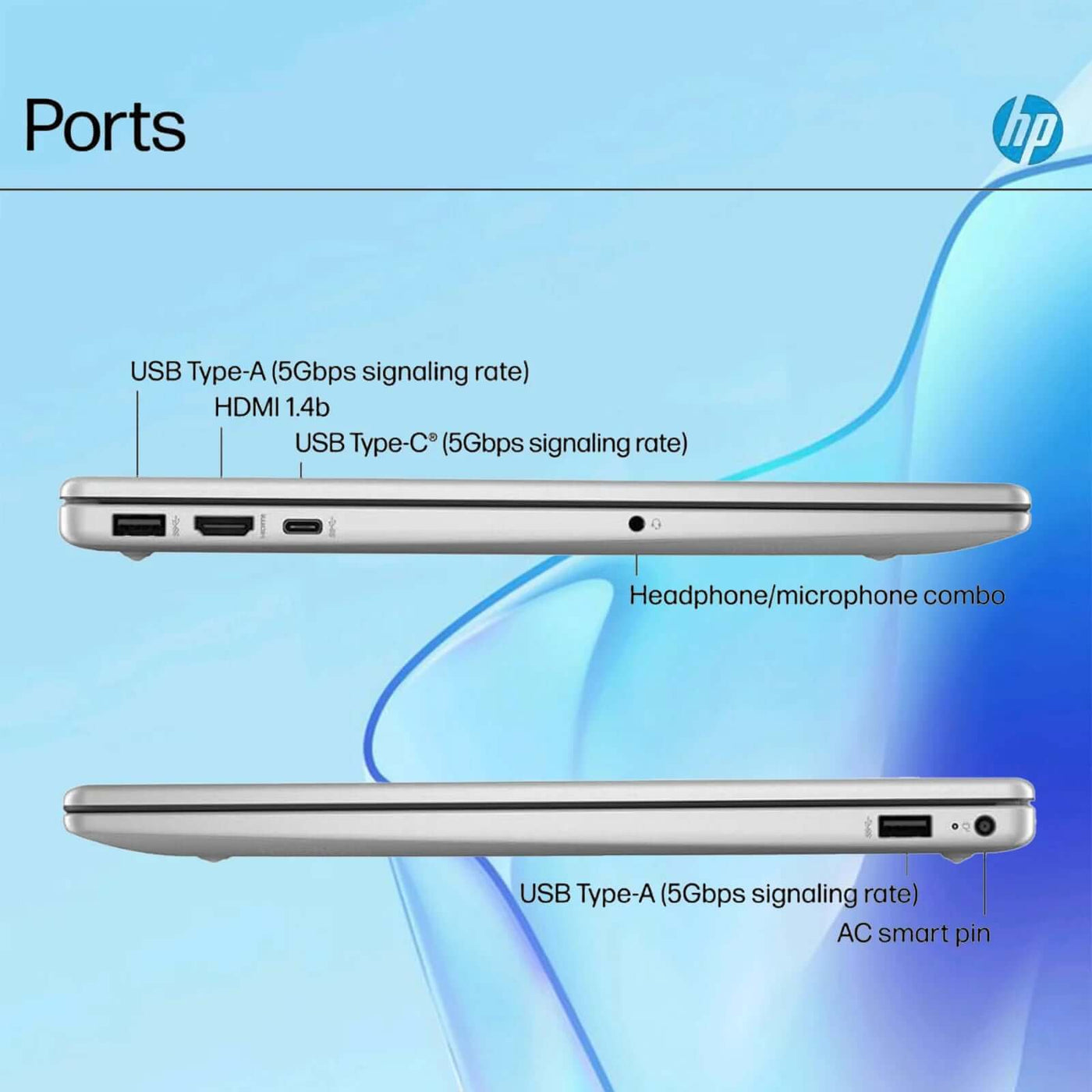 HP 15.6" Laptop, up to 64GB DDR4 RAM, up to 4TB SSD,  Core I5-1235U, 15.6" Touchscreen, Win 11 Pro, Silver