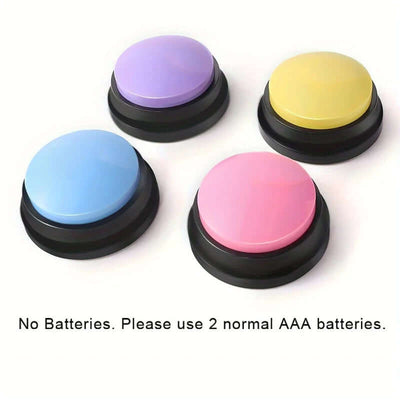 4Pcs/Set Pet Recording Button, Pet Training Buzzer, Pet Toy, Pet Supplies, without Battery. Dog Snuffle Mats Stuff for Dogs Dog