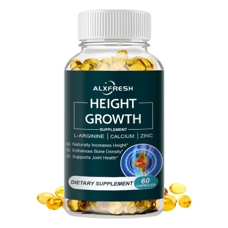 Height Growth Supplement with Vitamins and Calcium Zinc Improves Bone Strength Natural Capsules Promotes Growth Improve Immunity