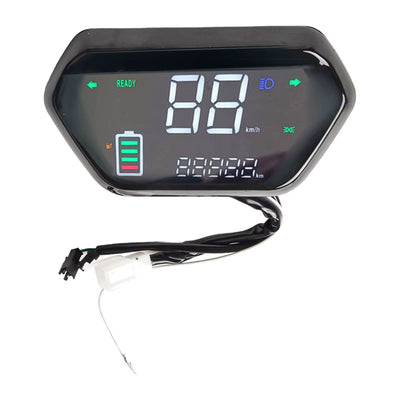 LCD Display Meter Control Panel for E-Bike Motor Digital Instrument Panel for Bike/Scootoer/Series Motors Black 48V/60V/72V