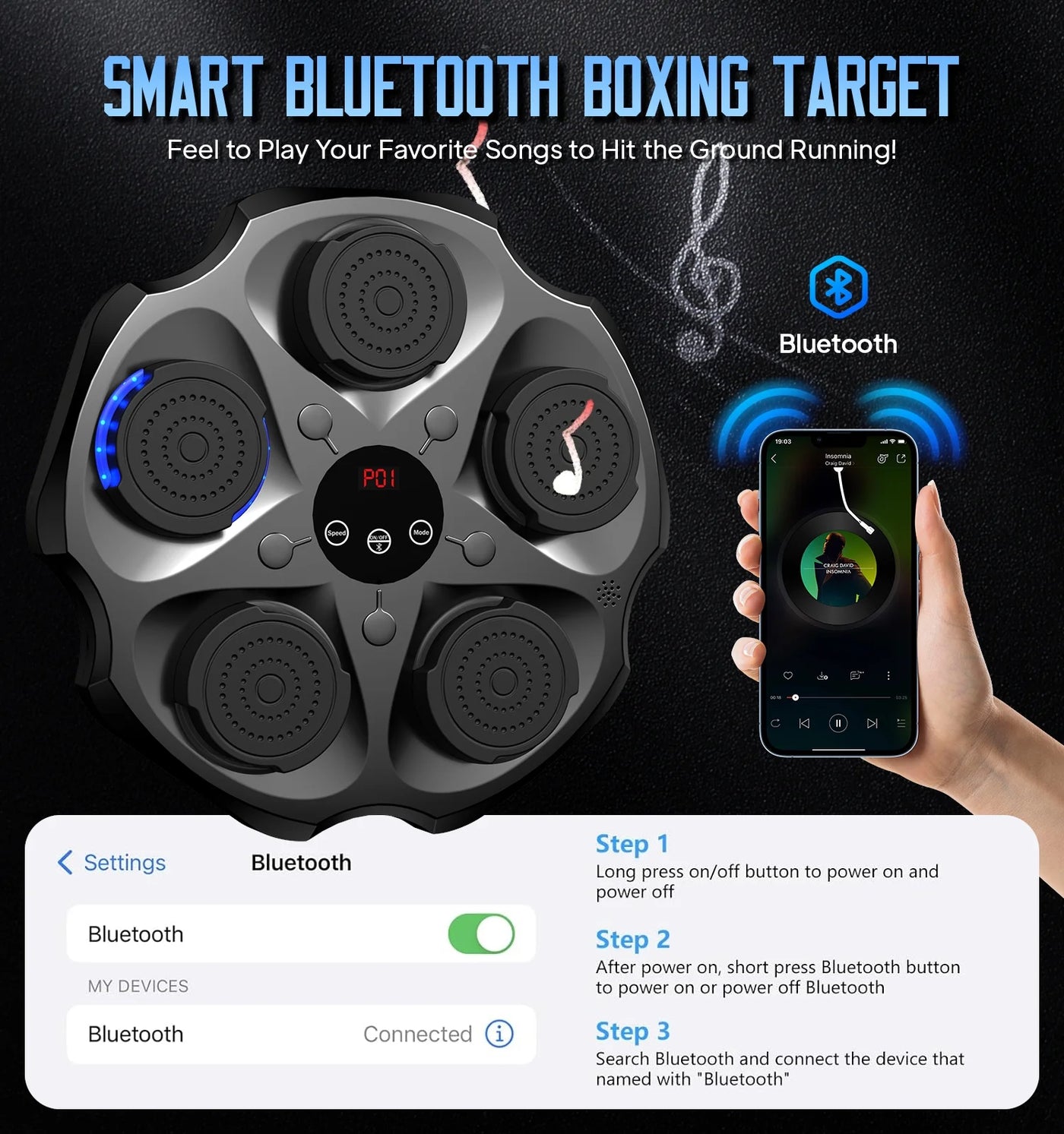 Wall-Mounted Music Boxing Trainer