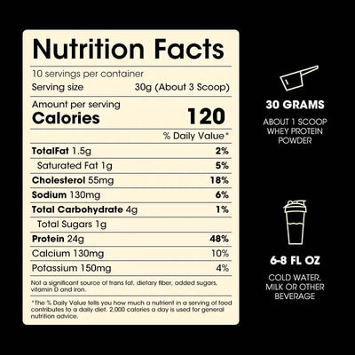 Advanced Whey Protein Powder, Chocolate, Immune Support Vitamins C & D plus Zinc