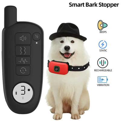 1000Ft Range Dog Training Collar Waterproof Electric Shock Vibration Sound Dogs Bark Collar for Small Medium Large Dogs Trainer