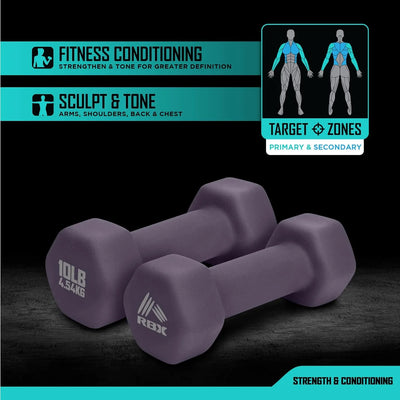 10LB Neoprene Dumbbell Set Non-Slip