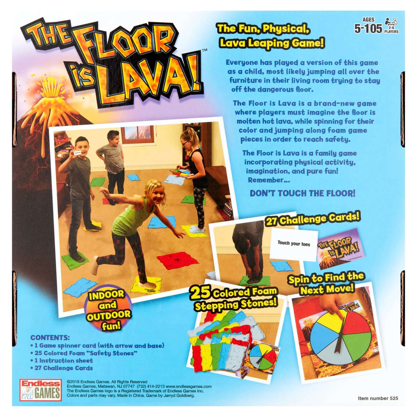 the Floor Is Lava Leaping Game, Recommended for Ages 5+