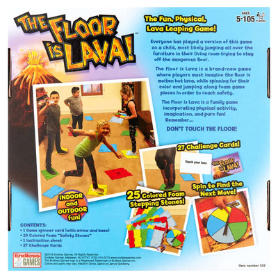 the Floor Is Lava Leaping Game, Recommended for Ages 5+