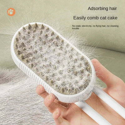 3 in 1 Pet Brush Cat Steam Brush Pet Cleaning Spray Comb Brush for Massage Pet Grooming Removing Tangled and Loose Hair