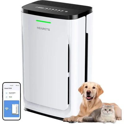 Pet Air Purifier Large Room 2500Sq Ft 7-Stage HEPA Filter Odor Removal Pet Hair Dander Allergies Dust Smoke Clean Air