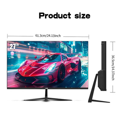 LXZ Curved Monitor 27 Inch 100Hz, PC Screen with Speaker 1080P, 1800R Computer Monitor with Eye Care Technology HDTV VGA,