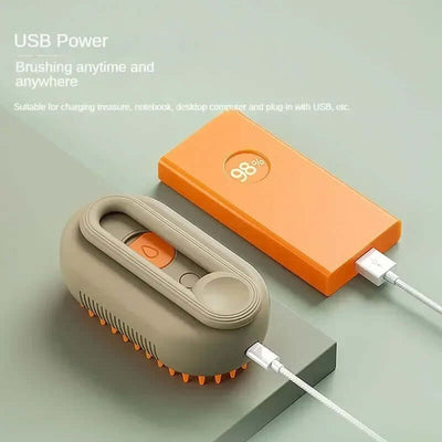 3 in 1 Pet Brush Cat Steam Brush Pet Cleaning Spray Comb Brush for Massage Pet Grooming Removing Tangled and Loose Hair