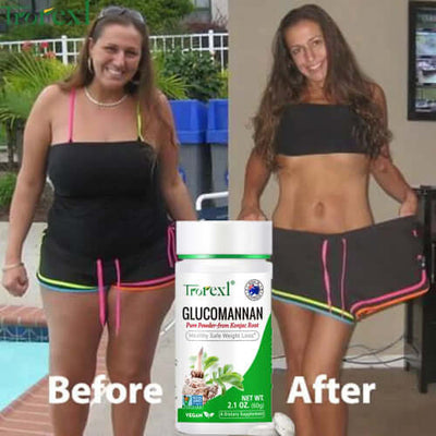100PCS Glucomannan Powder, Weight Loss| Vegan & Vegetarian | Non-Gmo, Gluten Free