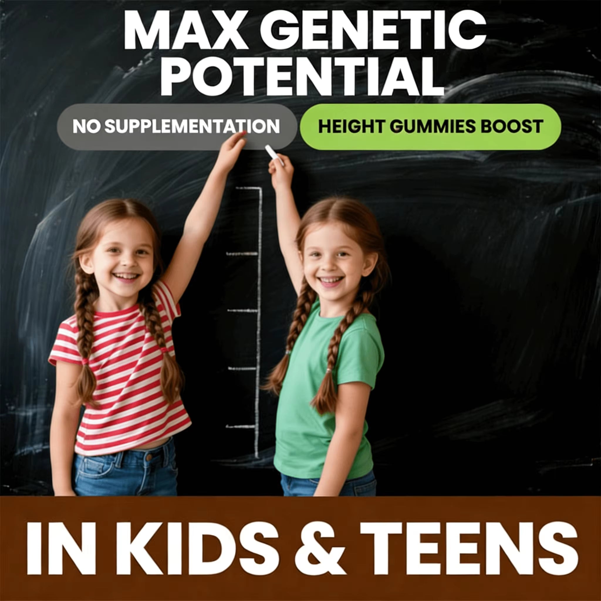 Height Growth Vitamin Gummies Calcium 100Mg Magnesium Glycinate 30Mg Zinc Ashwagandha Height Growth Gummies