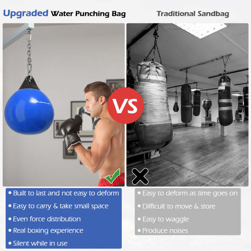 18 Inch 110 Pound Heavy Punching Water Aqua Bag with Adjustable Metal Chain