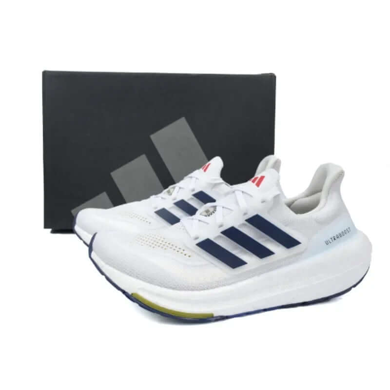 Ultraboost Light Running Shoes Men/Women'S Cushioning Comfortable Athletic Sneakers for Gym Training ID3285 Blue/White