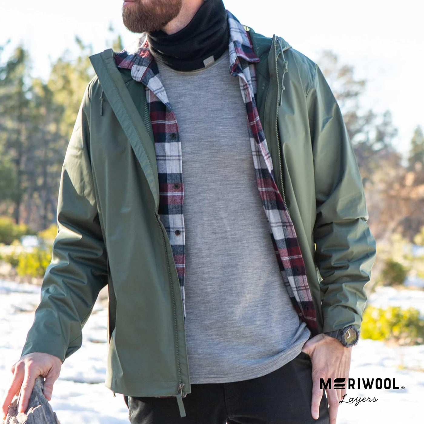 Mens Merino Wool Base Layer