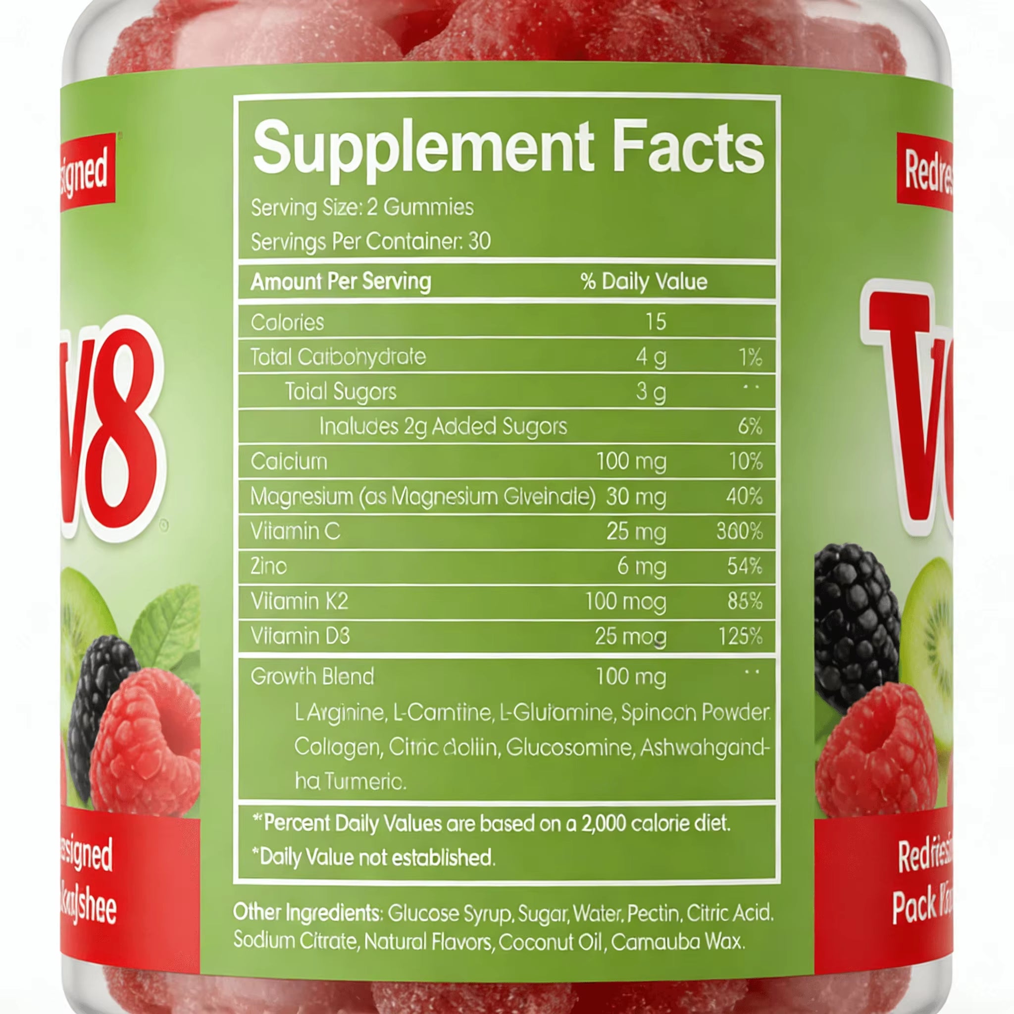 Height Growth Vitamin Gummies Calcium 100Mg Magnesium Glycinate 30Mg Zinc Ashwagandha Height Growth Gummies