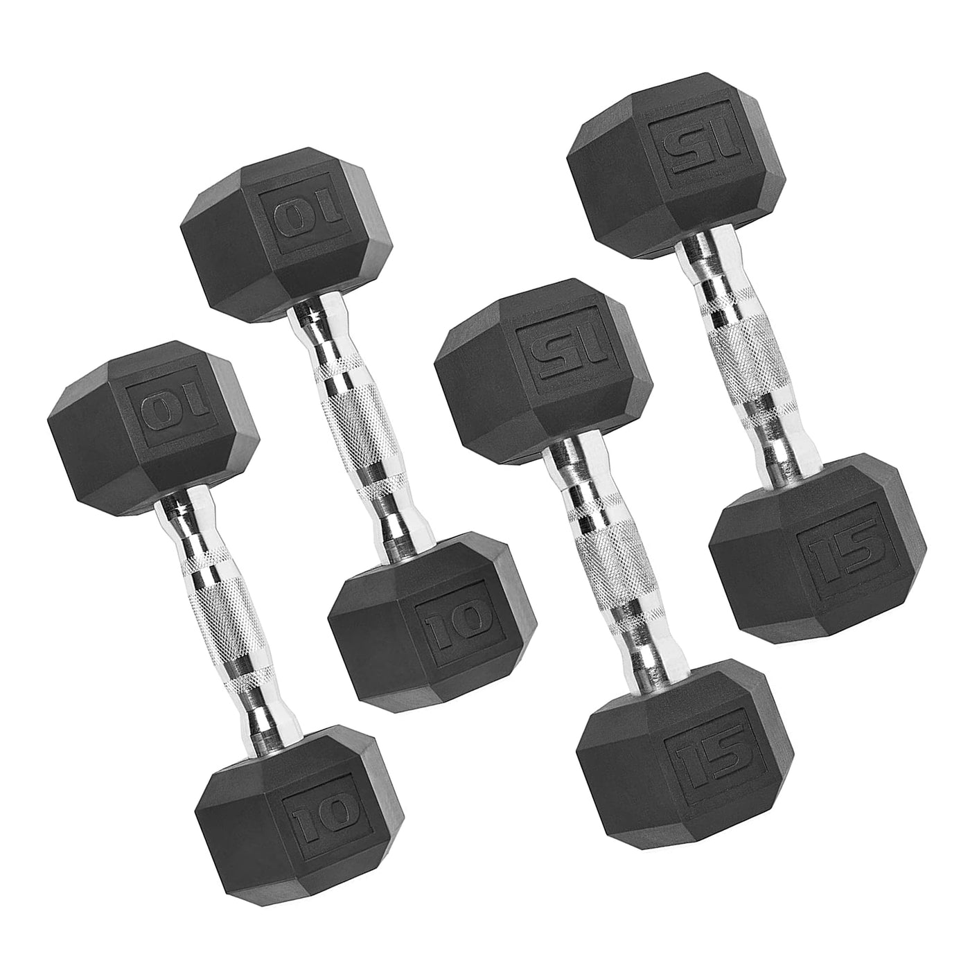 150LB Hex Dumbbell Set