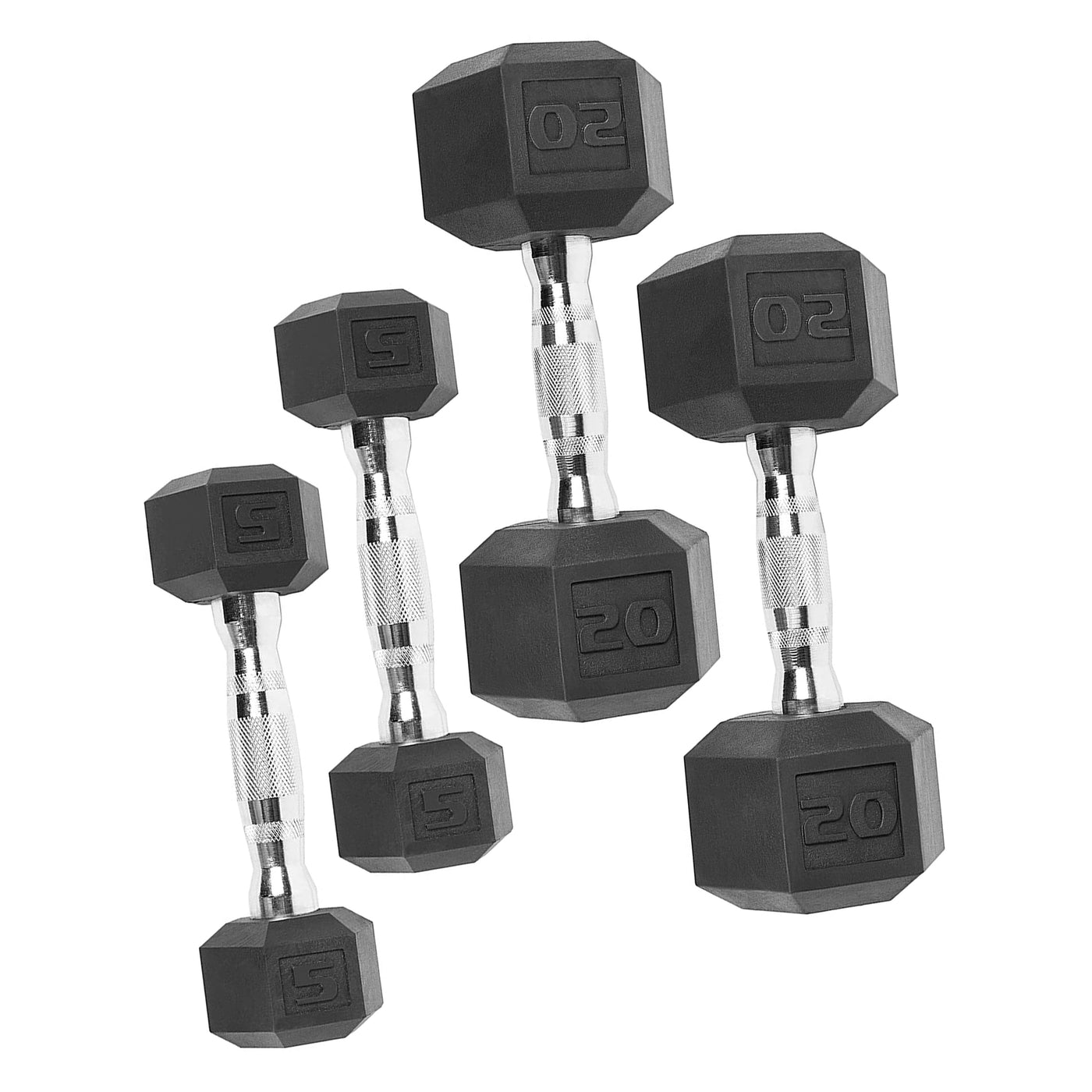 150LB Hex Dumbbell Set