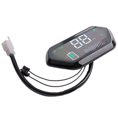 LCD Display Meter Control Panel for E-Bike Motor Digital Instrument Panel for Bike/Scootoer/Series Motors Black 48V/60V/72V