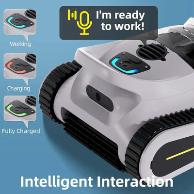 Pool Vacuum for Inground Pools, Cordless Robotic Pool Cleaner, Pool Vacuum with Upgraded Triple-Motor, Wall Climbing