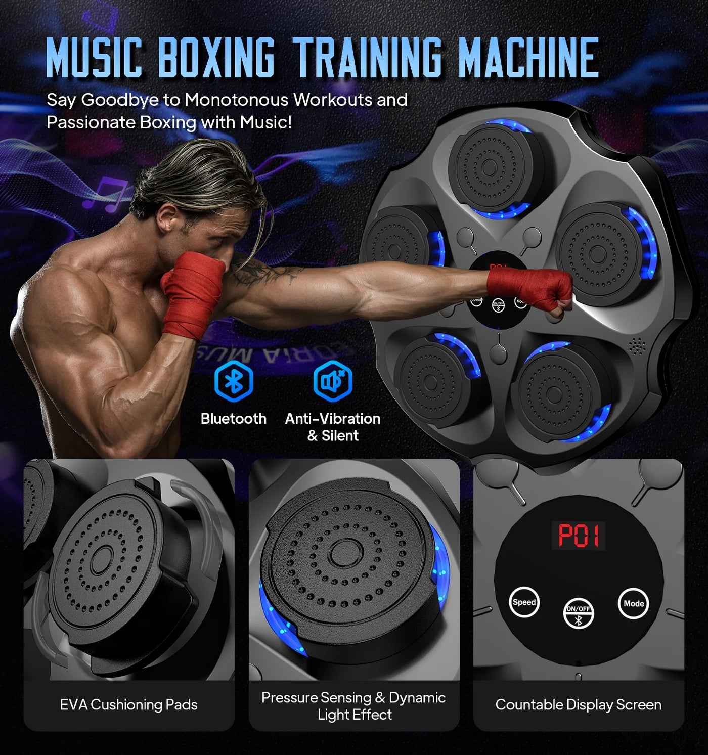 Wall-Mounted Music Boxing Trainer