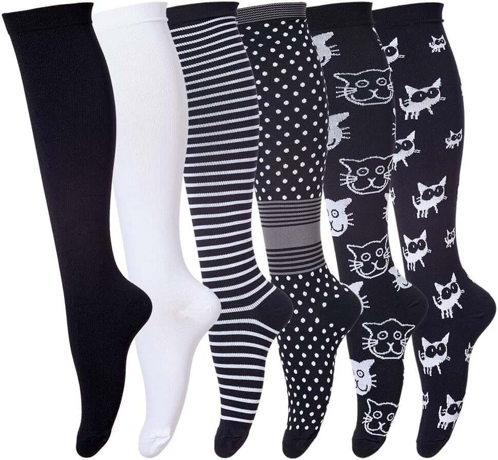 Compression Socks for Women and Men Circulation, Knee High Stockings Support for Nurses, Cycling, Hiking, Running