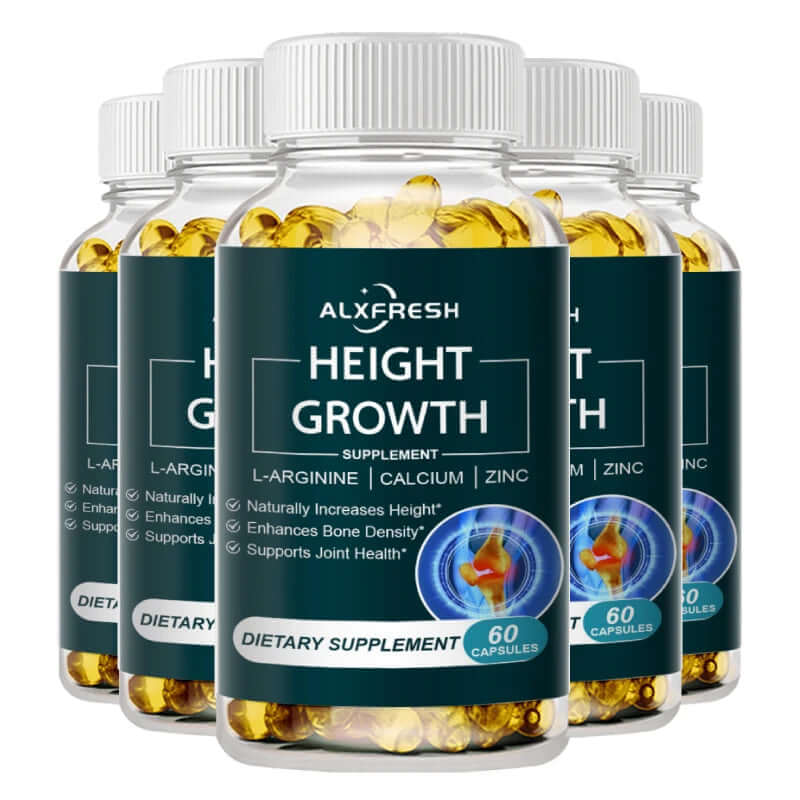 Height Growth Supplement with Vitamins and Calcium Zinc Improves Bone Strength Natural Capsules Promotes Growth Improve Immunity