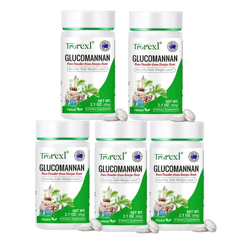 100PCS Glucomannan Powder, Weight Loss| Vegan & Vegetarian | Non-Gmo, Gluten Free