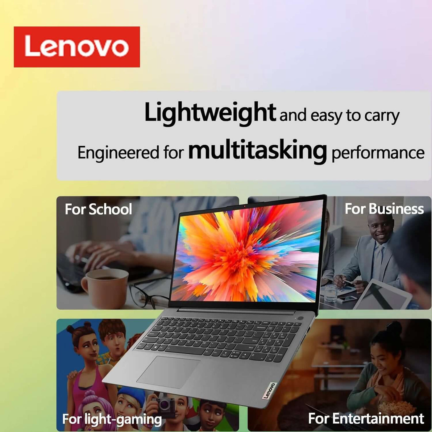 Ideapad 1 Laptop, Intel Dual Core Processor, 8GB RAM, 128GB SSD + 128GB Emmc, 15.6" FHD Display, 1 Year Office 365, Numeric Keypad, Windows 11 Home