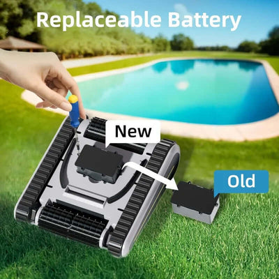 Pool Vacuum for Inground Pools, Cordless Robotic Pool Cleaner, Pool Vacuum with Upgraded Triple-Motor, Wall Climbing