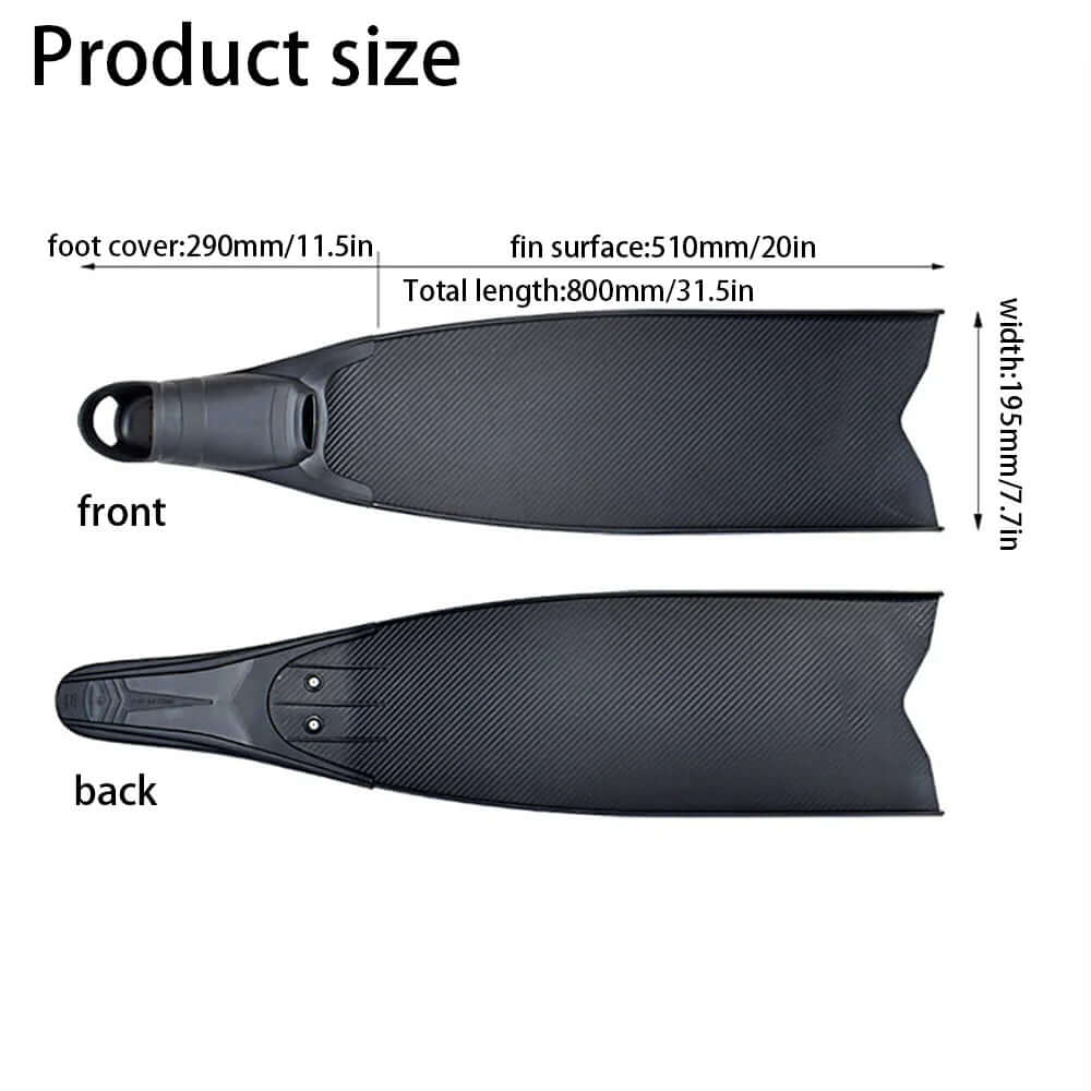 Professional Scuba Diving Long Fins Lightweight Flippers Water Sports Beach Shoes Snorkeling Freediving Spearfishing Hunting
