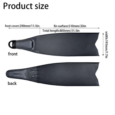 Professional Scuba Diving Long Fins Lightweight Flippers Water Sports Beach Shoes Snorkeling Freediving Spearfishing Hunting