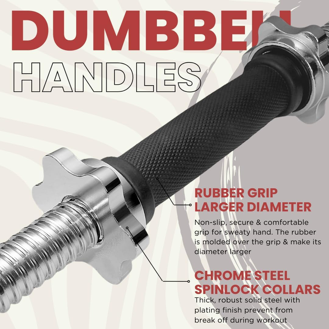 1in Adjustable Dumbbell Handles Pair