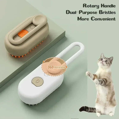 3 in 1 Pet Brush Cat Steam Brush Pet Cleaning Spray Comb Brush for Massage Pet Grooming Removing Tangled and Loose Hair