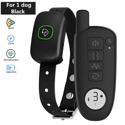 1000Ft Range Dog Training Collar Waterproof Electric Shock Vibration Sound Dogs Bark Collar for Small Medium Large Dogs Trainer