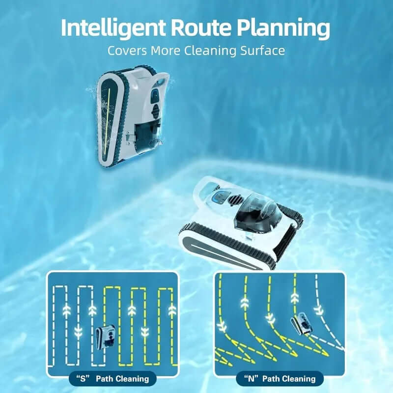 Pool Vacuum for Inground Pools, Cordless Robotic Pool Cleaner, Pool Vacuum with Upgraded Triple-Motor, Wall Climbing