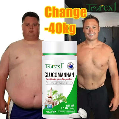 100PCS Glucomannan Powder, Weight Loss| Vegan & Vegetarian | Non-Gmo, Gluten Free