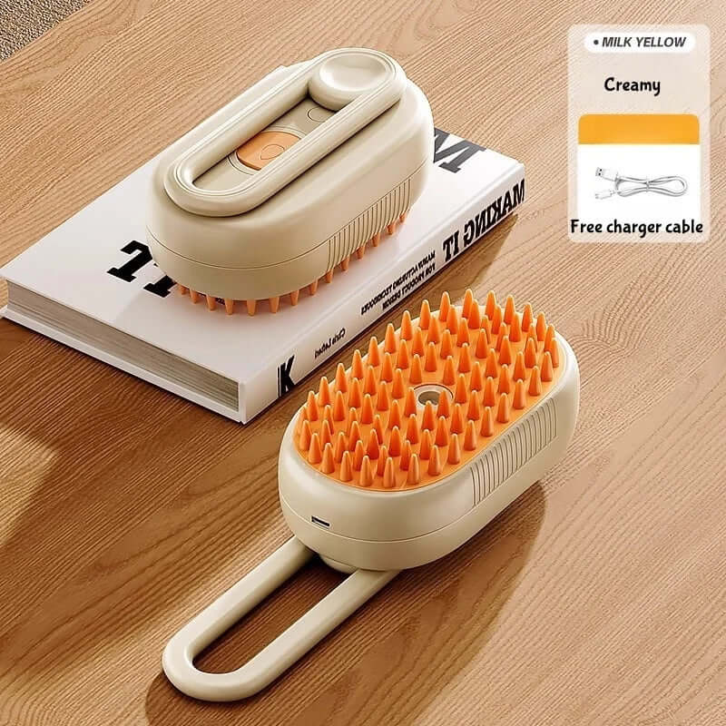 3 in 1 Pet Brush Cat Steam Brush Pet Cleaning Spray Comb Brush for Massage Pet Grooming Removing Tangled and Loose Hair