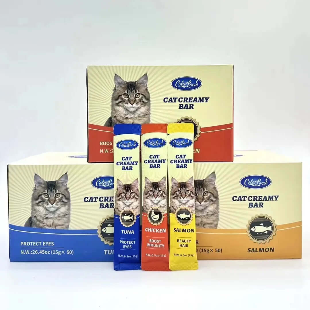 Cat Food OEM ODM Wet Pet Food Cat Treats Creamy Bar High Protein Pet Supplement15G*4