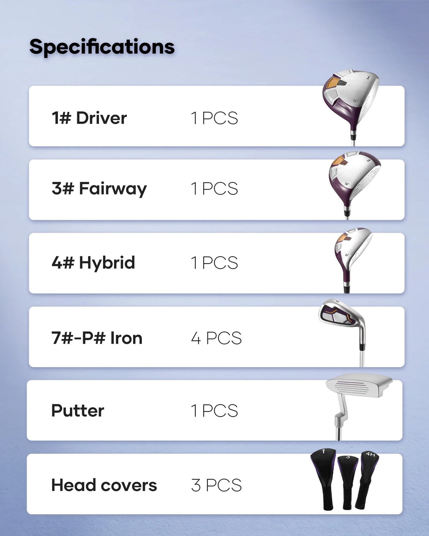 9-Piece Golf Club Set