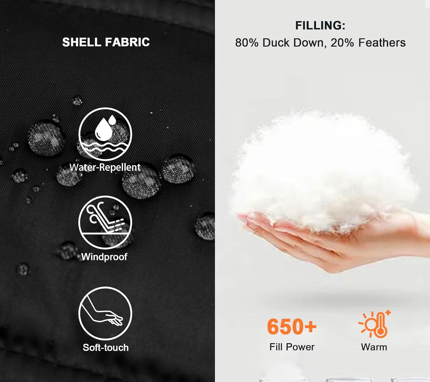 Womens Hooded Down Puffer Coat