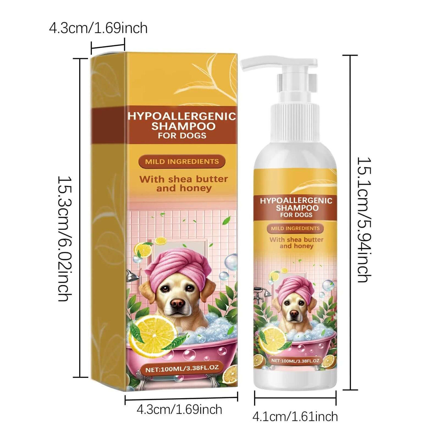 Hypoallergenic Shampoo for Dogs Suitable for All Types of Dogs Gentle and Non Irritating Hypoallergenic Shampoo with No Sulfates
